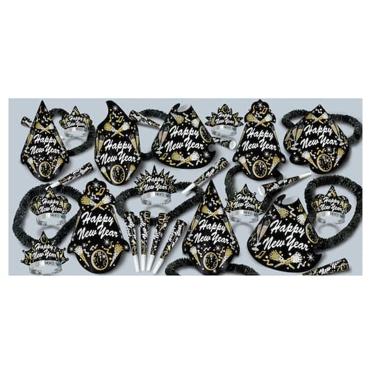 Beistle Black New Year Tymes Party Favor for 50